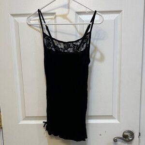 Elegant Black Lace Chemise